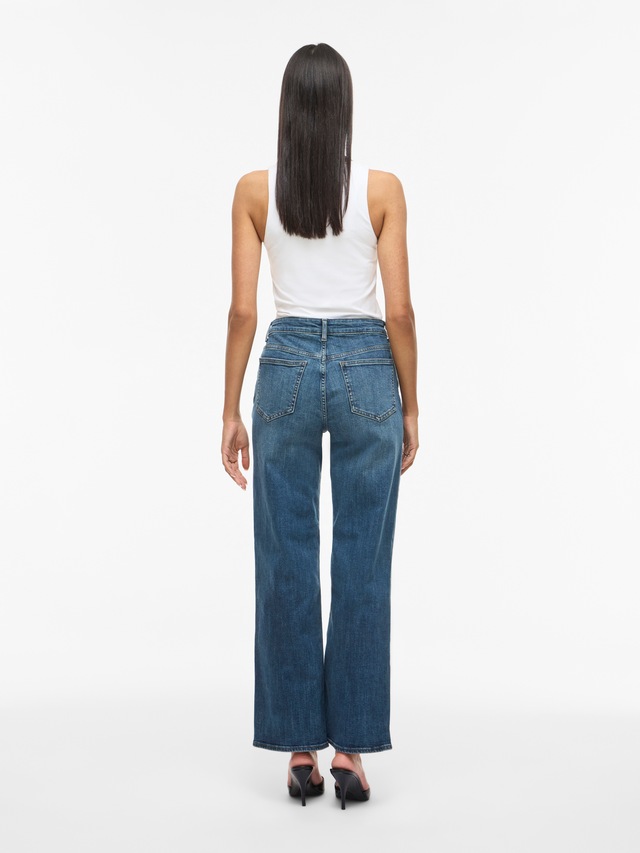 Vila Straight-Jeans »VILISA RW STRAIGHT JEANS ROS - NOOS« Baumwollmischung, regular waist, straight fit