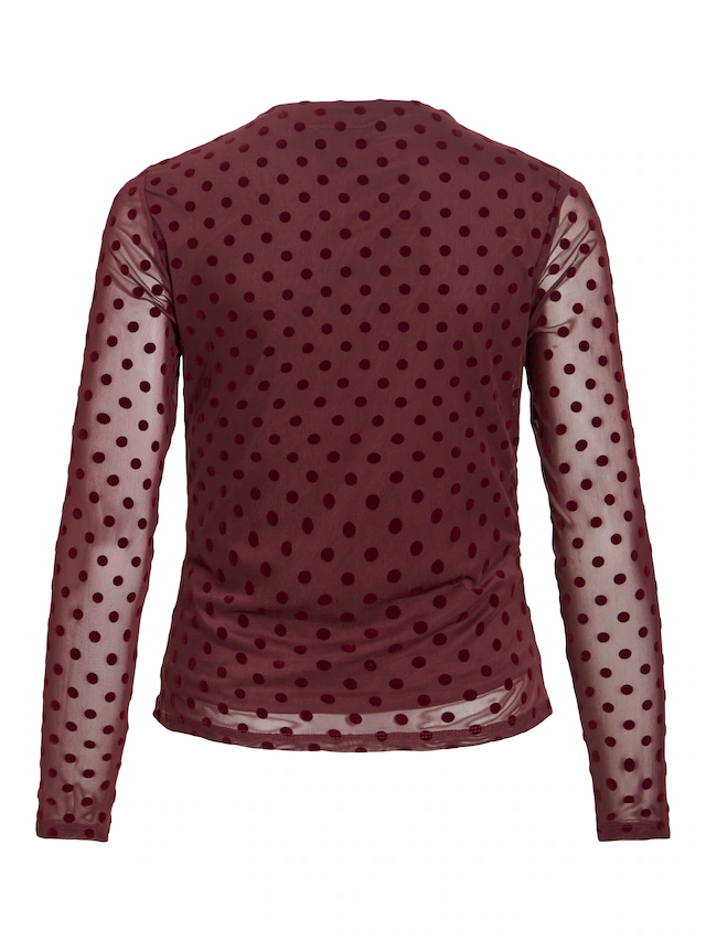 Vila Langarmshirt »VIRIKKE L/S FUNNEL NECK TOP - NOOS« Materialmix, eng geschnitten