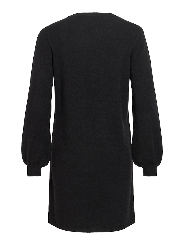 Vila Strickkleid »VIRIL L/S VOLUME SLEEVE KNIT DRESS-NOOS« Materialmix, normal geschnitten