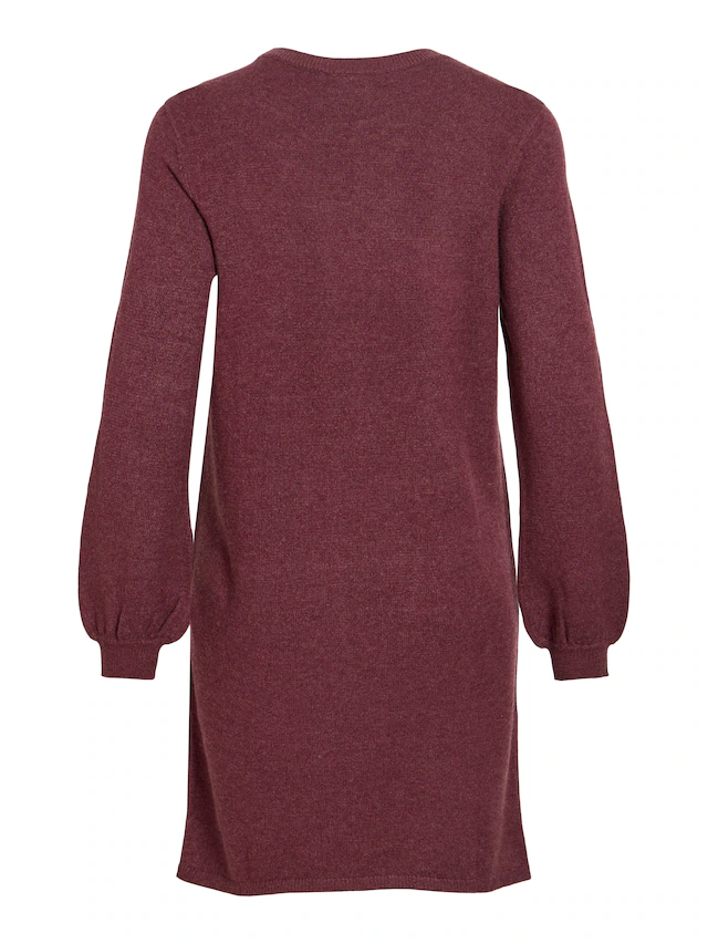 Vila Strickkleid »VIRIL L/S VOLUME SLEEVE KNIT DRESS-NOOS« Materialmix, normal geschnitten