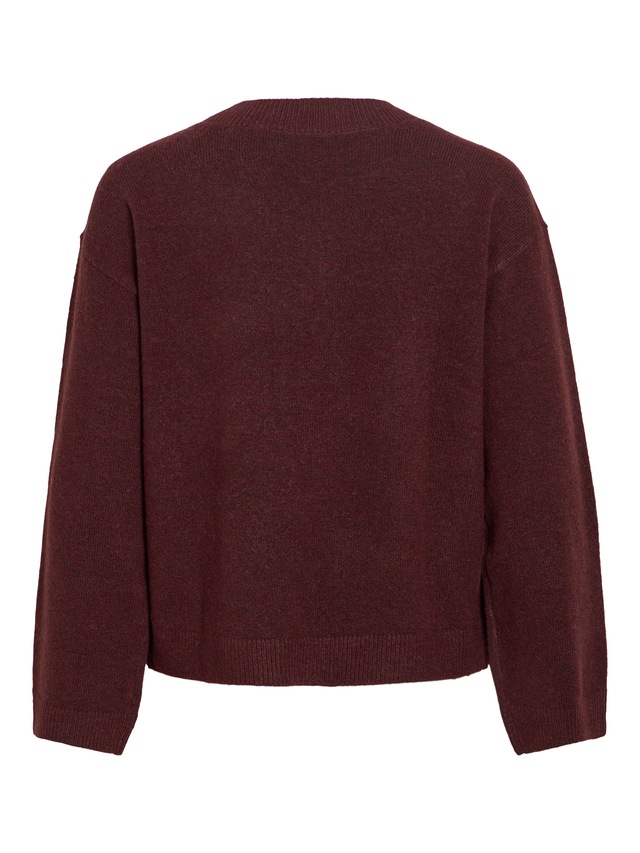 Vila Strickpullover »VILIGA L/S REV V-NECK KNIT TOP - NOOS« Regular Fit, aus Materialmix mit elastischen Eigenschaften