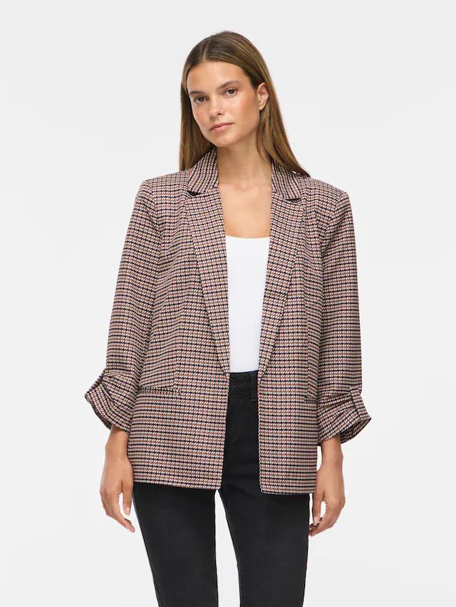 Vila Kurzblazer »VINICE 3/4 LOOSE BLAZER - NOOS« Materialmix