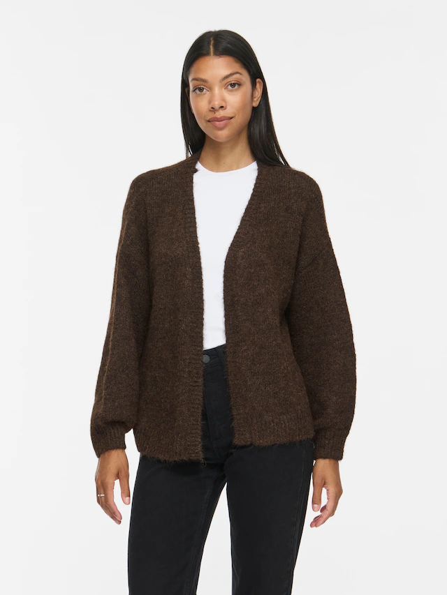 Vila Strickjacke »VILAMPE OPEN L/S KNIT CARDIGAN-NOOS« Materialmix, normal geschnitten