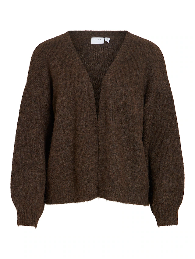 Vila Strickjacke »VILAMPE OPEN L/S KNIT CARDIGAN-NOOS« Materialmix, normal geschnitten