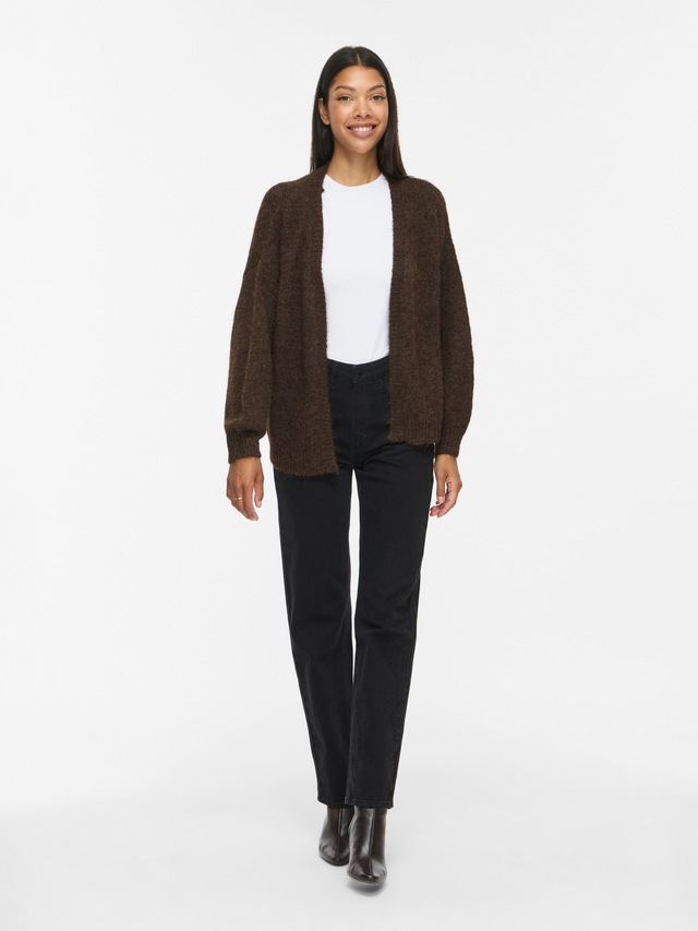 Vila Strickjacke »VILAMPE OPEN L/S KNIT CARDIGAN-NOOS« Materialmix, normal geschnitten