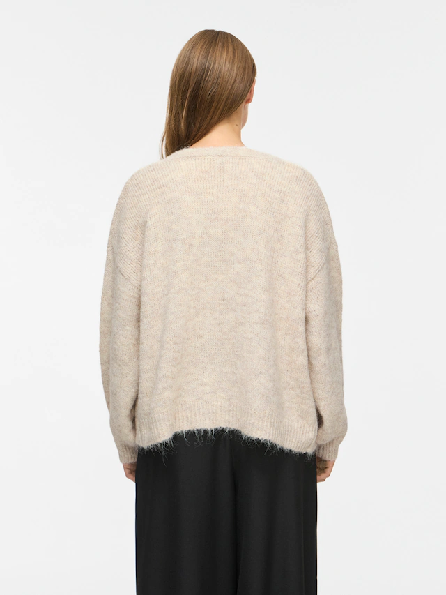 Vila Strickjacke »VILAMPE OPEN L/S KNIT CARDIGAN-NOOS« Materialmix, normal geschnitten