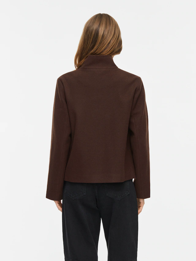 Vila Kurzjacke »VICLAUDIA L/S HIGH NECK SHORT JKT- NOOS« Kunstfaser