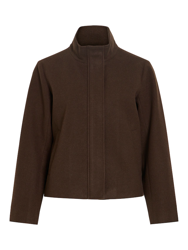 Vila Kurzjacke »VICLAUDIA L/S HIGH NECK SHORT JKT- NOOS« Kunstfaser