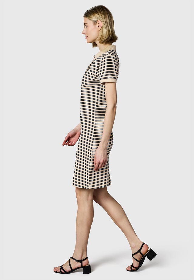 Ragwear A-Linien-Kleid »Colaro Stripes Dress YOUMODO« Ohne Taschen Gestreiftes Damen Minikleid mit Hemdkragen