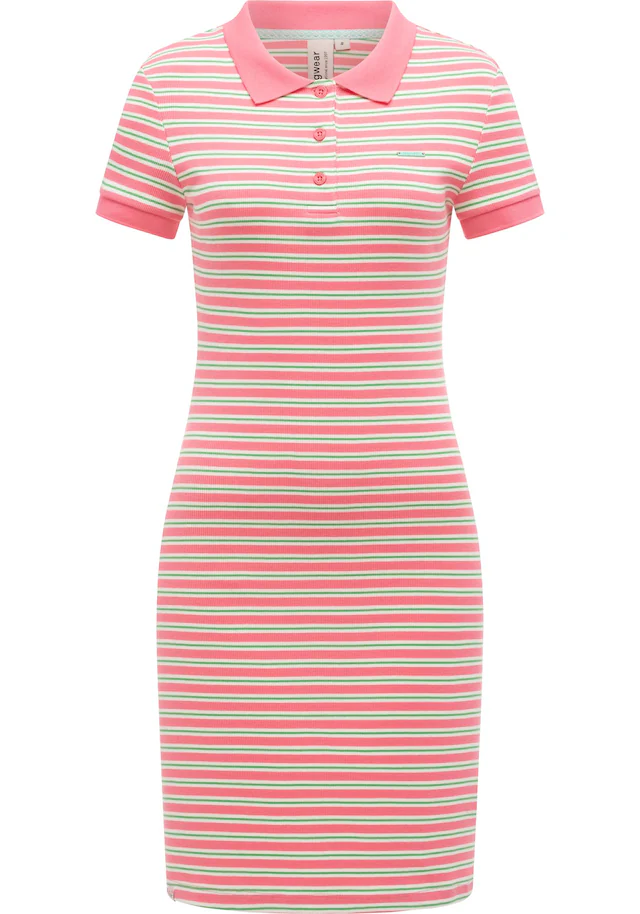 Ragwear A-Linien-Kleid »Colaro Stripes Dress YOUMODO« Ohne Taschen Gestreiftes Damen Minikleid mit Hemdkragen