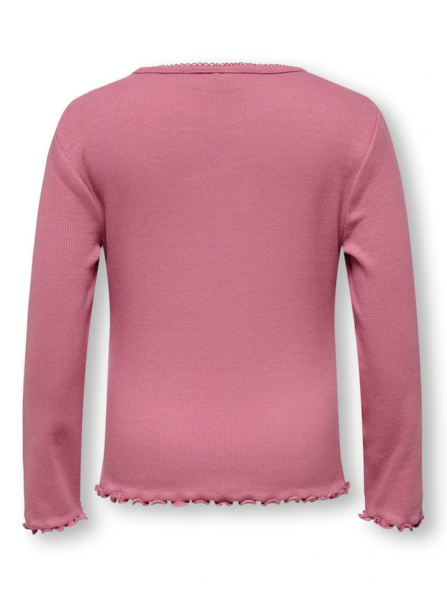 KIDS ONLY Langarmshirt »KMGTRINNY SLD LS ONECK TOP JRS NOOS« aus Baumwollmischung, figurbetonte Passform, mit Jersey und Rippware