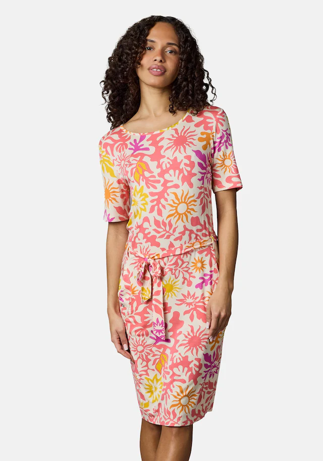 Ragwear Sommerkleid »Taggiana Print YOUMODO« Eingrifftaschen Damen Midikleid mit Taillenband und Taschen