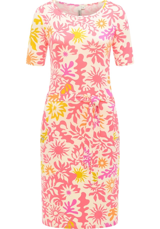 Ragwear Sommerkleid »Taggiana Print YOUMODO« Eingrifftaschen Damen Midikleid mit Taillenband und Taschen
