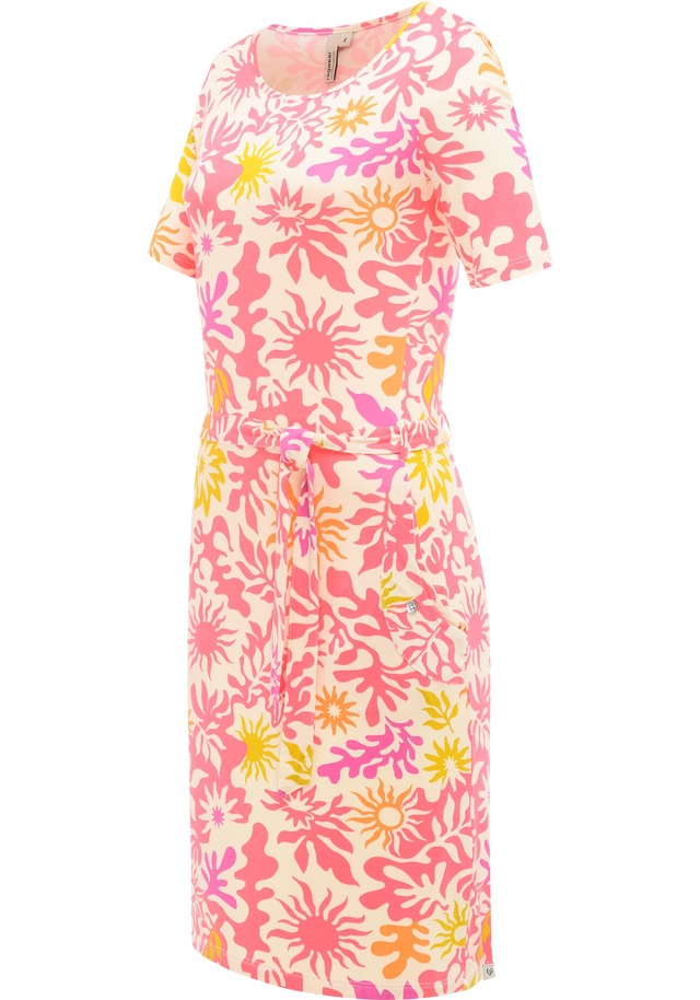 Ragwear Sommerkleid »Taggiana Print YOUMODO« Eingrifftaschen Damen Midikleid mit Taillenband und Taschen