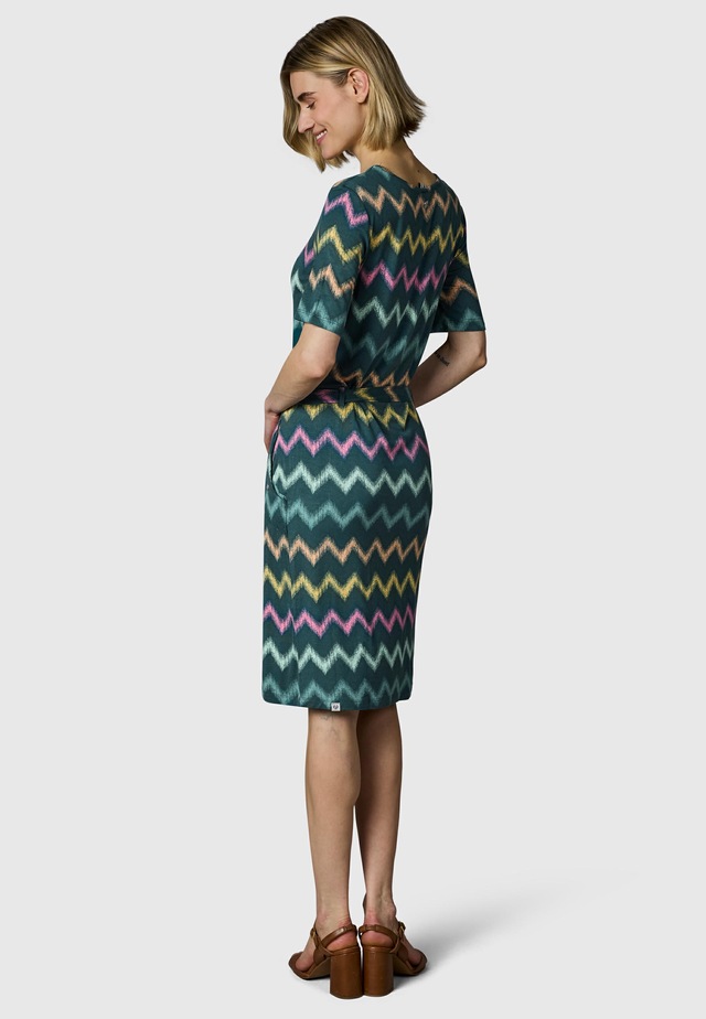 Ragwear Sommerkleid »Taggiana Print YOUMODO« Eingrifftaschen Damen Midikleid mit Taillenband und Taschen