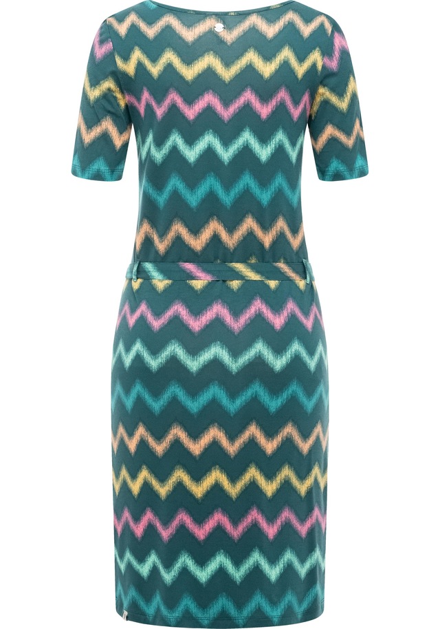 Ragwear Sommerkleid »Taggiana Print YOUMODO« Eingrifftaschen Damen Midikleid mit Taillenband und Taschen