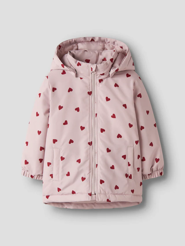 Name It Outdoorjacke »NMFMAXI JACKET PA AOP NOOS« mit Kapuze Kunstfaser, wasserabweisend, reflektierendes Detail