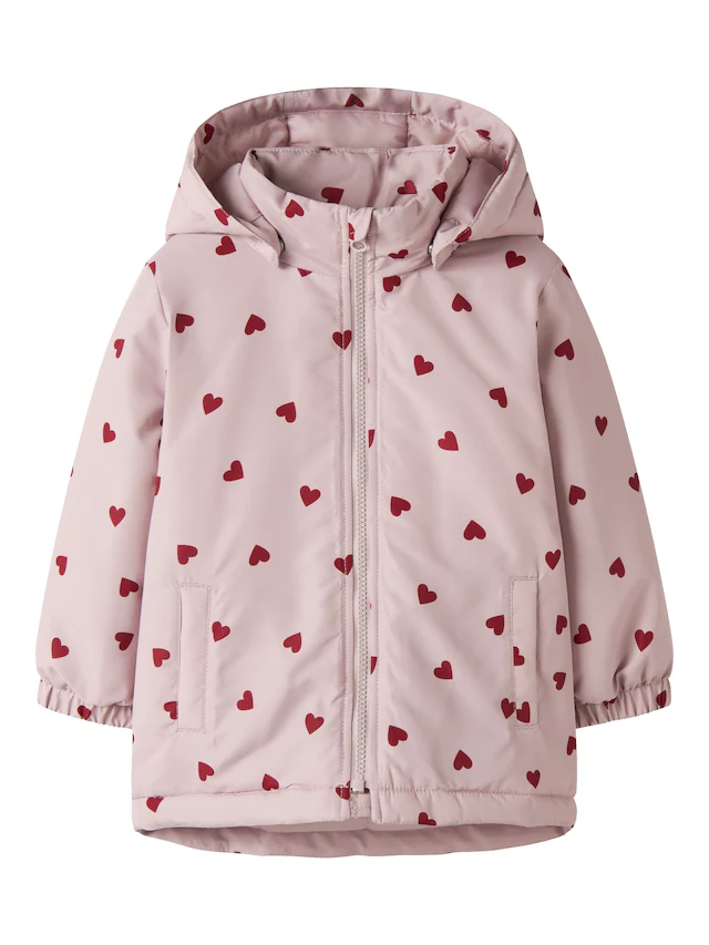 Name It Outdoorjacke »NMFMAXI JACKET PA AOP NOOS« mit Kapuze Kunstfaser, wasserabweisend, reflektierendes Detail
