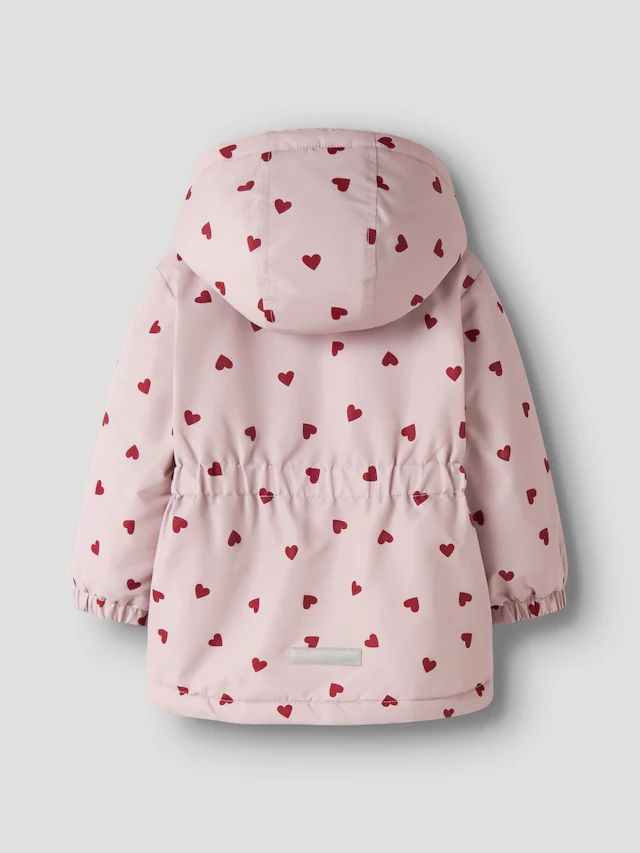 Name It Outdoorjacke »NMFMAXI JACKET PA AOP NOOS« mit Kapuze Kunstfaser, wasserabweisend, reflektierendes Detail
