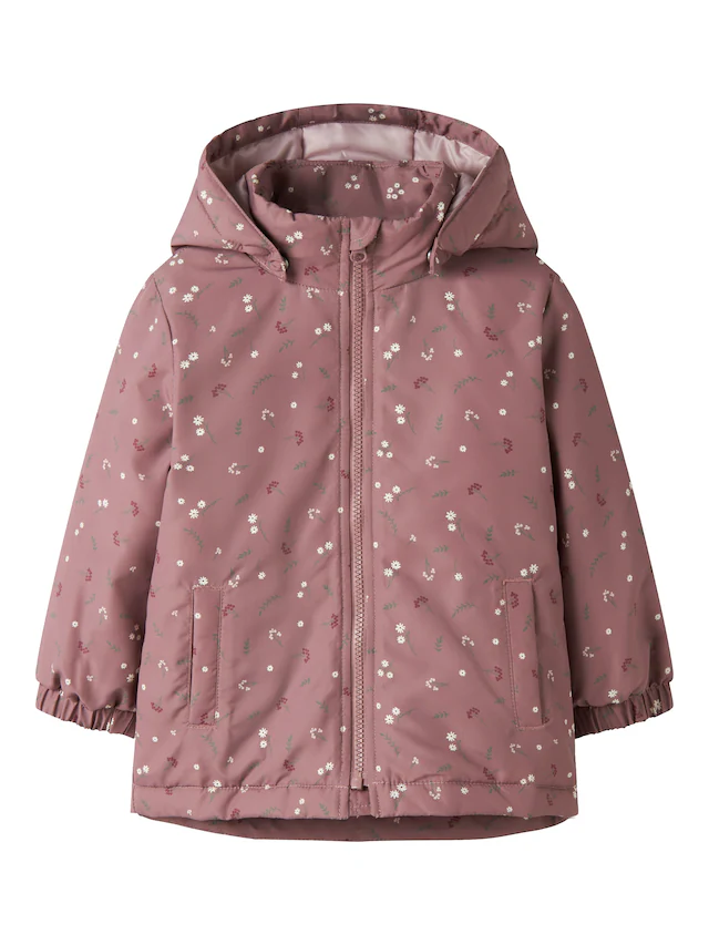 Name It Outdoorjacke »NMFMAXI JACKET PA AOP NOOS« mit Kapuze Kunstfaser, wasserabweisend, reflektierendes Detail