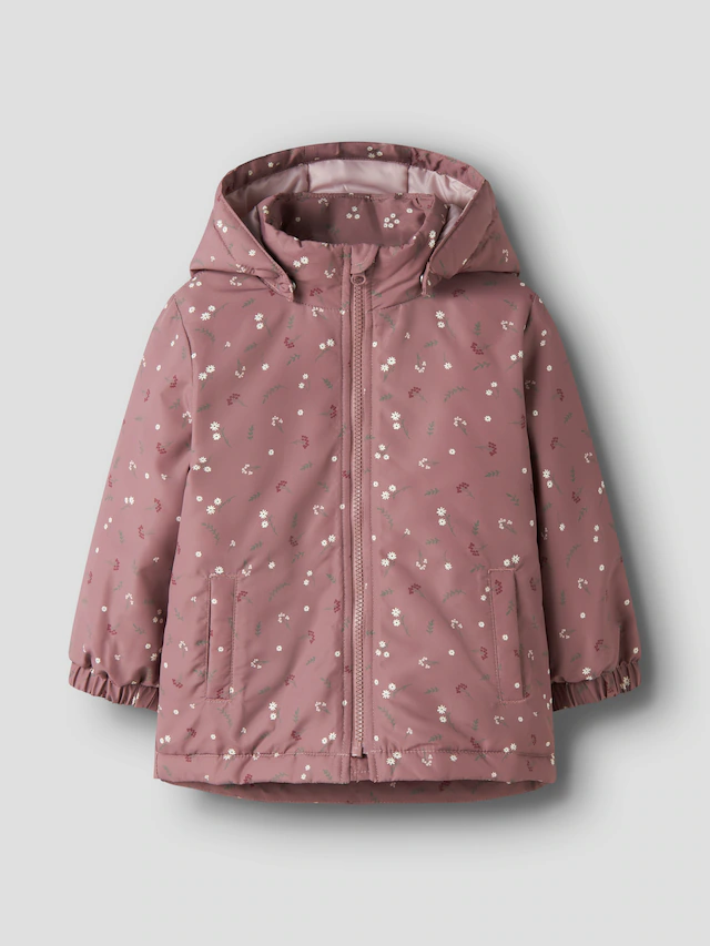 Name It Outdoorjacke »NMFMAXI JACKET PA AOP NOOS« mit Kapuze Kunstfaser, wasserabweisend, reflektierendes Detail