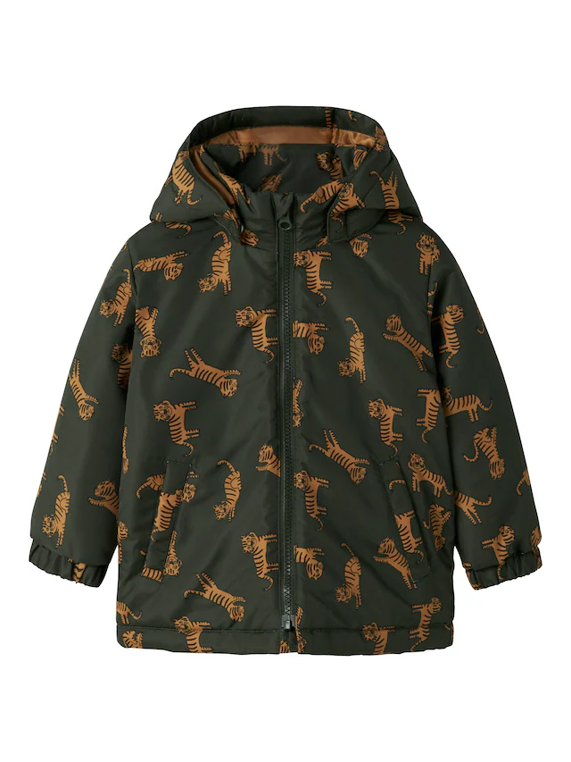 Name It Outdoorjacke »NMMMAX JACKET PA AOP NOOS« mit Kapuze Kunstfaser, wasserabweisend, mit abnehmbarer Kapuze