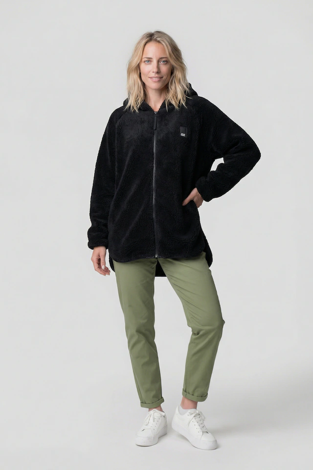 Alife & Kickin Sweatjacke »Damen DominiqueAK T Übergangsjacke, Jacke« leichte Kuschel-Jacke mit Stehkragen und Reißverschluss