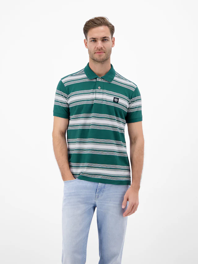 LERROS Poloshirt »Gestreiftes Poloshirt aus 100% Baumwolle«