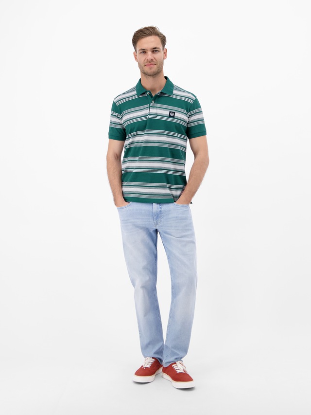 LERROS Poloshirt »Gestreiftes Poloshirt aus 100% Baumwolle«