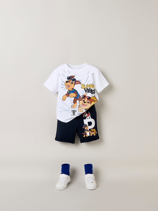 Name It Sweatshorts »NMMMIR PAW NREG LONG SW SHORT UNB CPLG« Baumwollmischung, regular fit