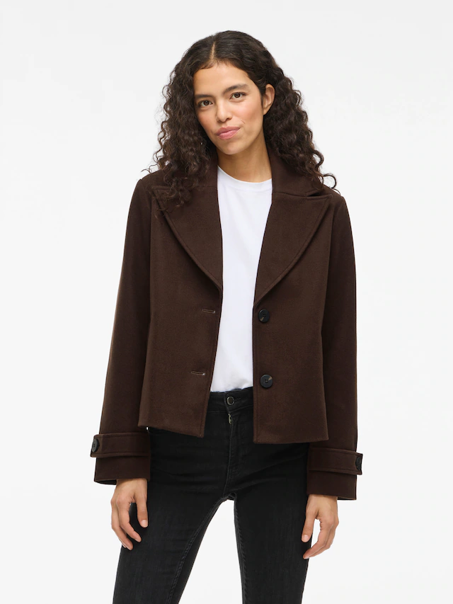Vila Kurzjacke »VISOLO L/S SHORT JACKET/TES/2« Kunstfaser, regular fit