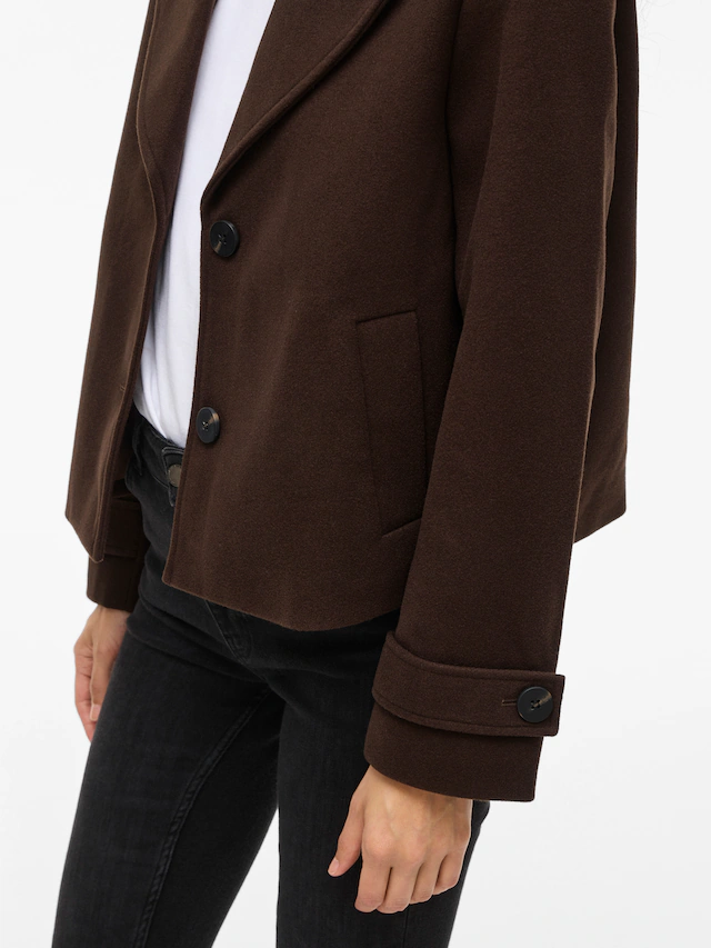 Vila Kurzjacke »VISOLO L/S SHORT JACKET/TES/2« Kunstfaser, regular fit