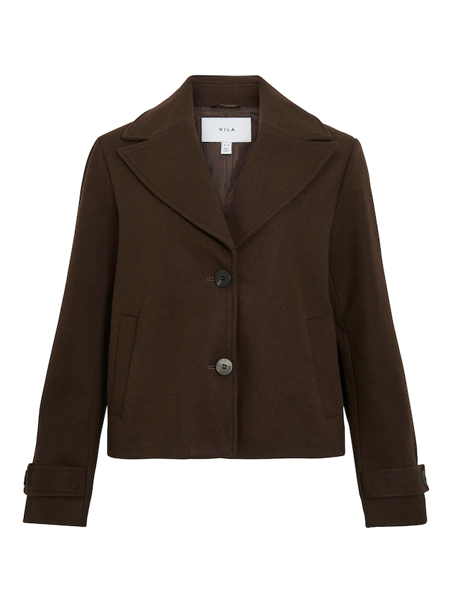 Vila Kurzjacke »VISOLO L/S SHORT JACKET/TES/2« Kunstfaser, regular fit