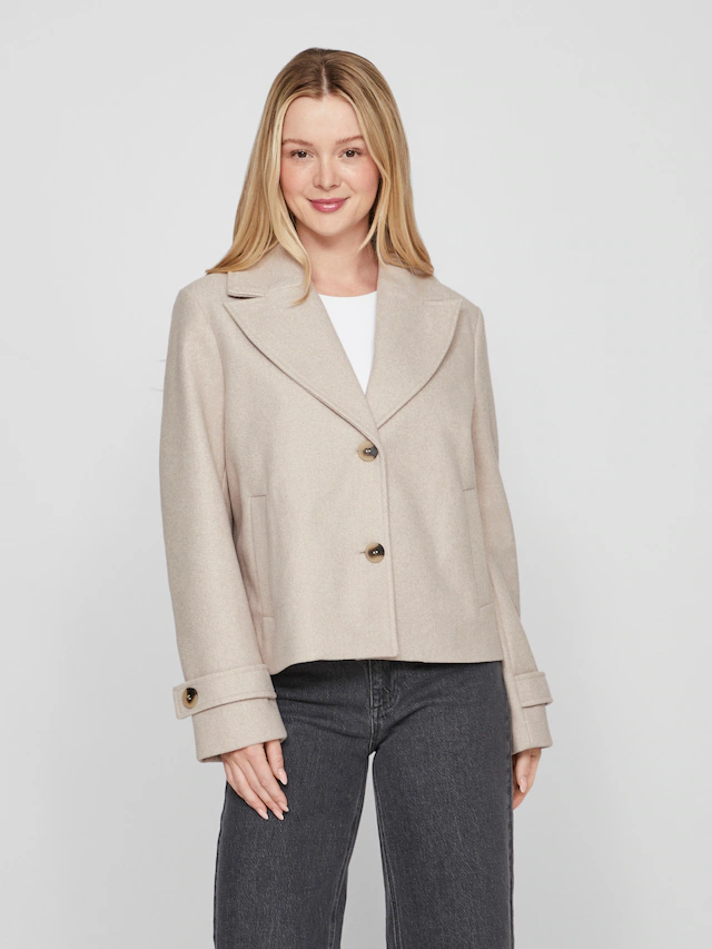 Vila Kurzjacke »VISOLO L/S SHORT JACKET/TES/2« Kunstfaser, regular fit