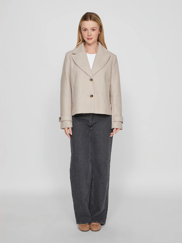 Vila Kurzjacke »VISOLO L/S SHORT JACKET/TES/2« Kunstfaser, regular fit
