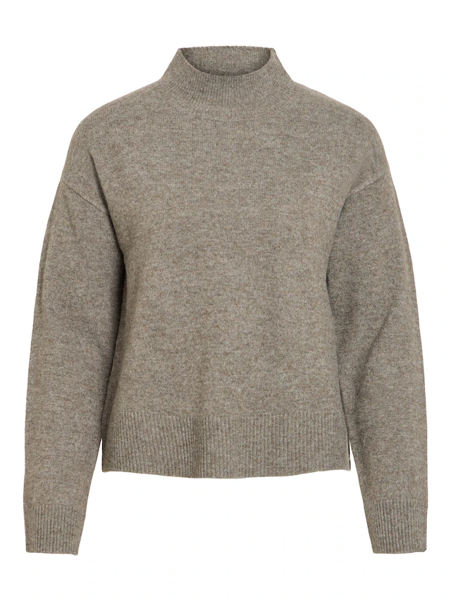 Vila Strickpullover »VIAYLIN HIGHNECK L/S KNIT TOP/PB« Materialmix,