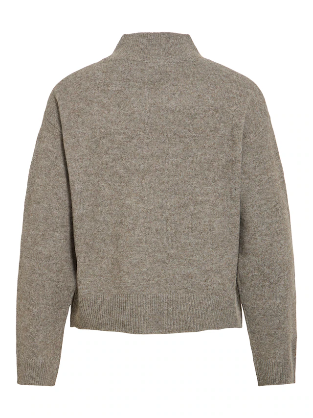 Vila Strickpullover »VIAYLIN HIGHNECK L/S KNIT TOP/PB« Materialmix,