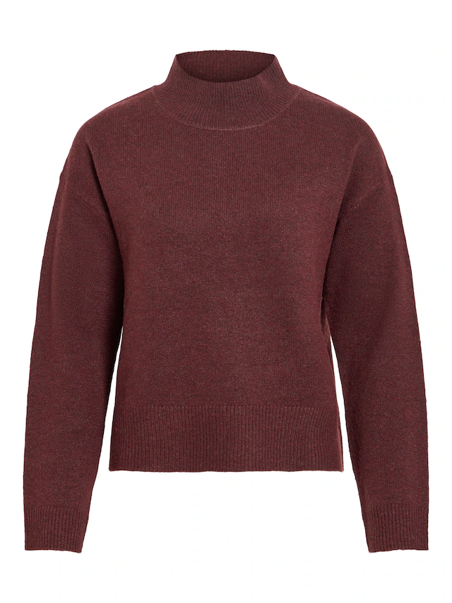 Vila Strickpullover »VIAYLIN HIGHNECK L/S KNIT TOP/PB« Materialmix,