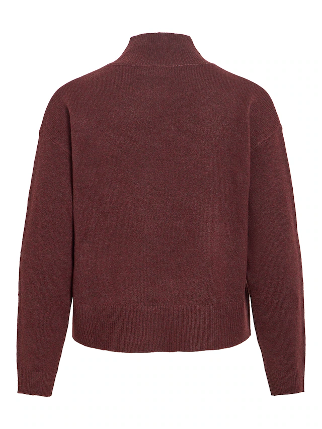 Vila Strickpullover »VIAYLIN HIGHNECK L/S KNIT TOP/PB« Materialmix,