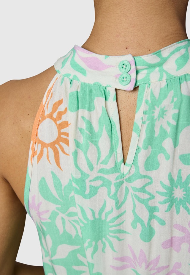 Ragwear A-Linien-Kleid »Angylee Print YOUMODO« Eingrifftaschen Leichtes Sommerkleid mit Bindegürtel