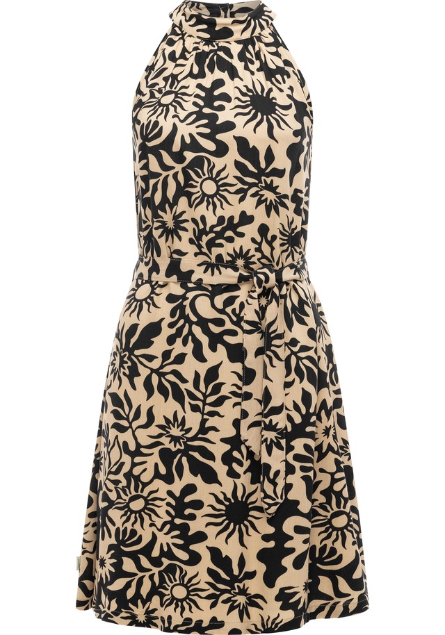 Ragwear A-Linien-Kleid »Angylee Print YOUMODO« Eingrifftaschen Leichtes Sommerkleid mit Bindegürtel