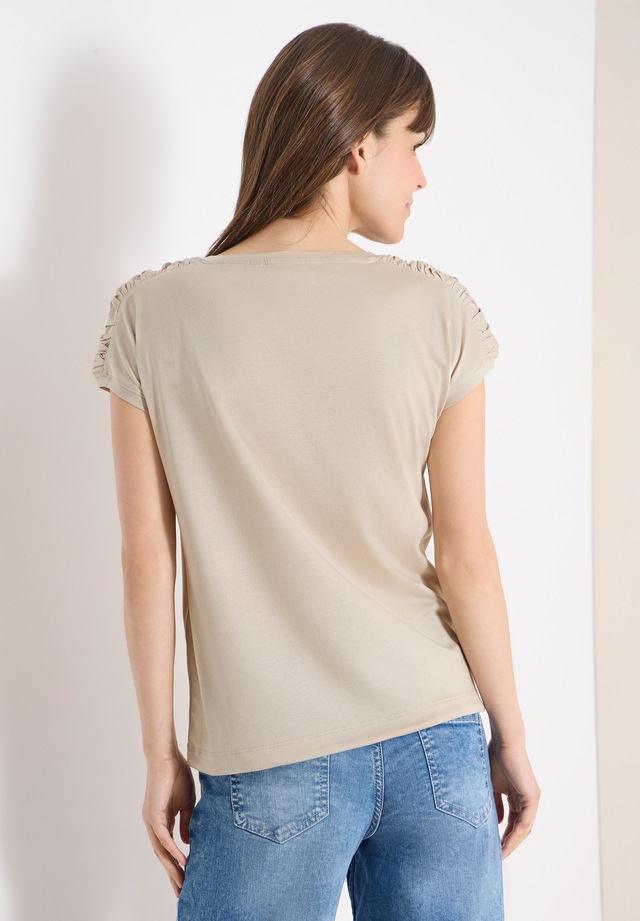 Cecil Rundhalsshirt mit Raffung