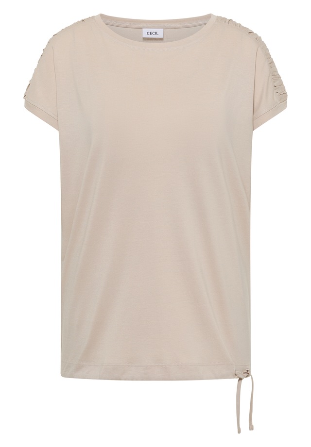 Cecil Rundhalsshirt mit Raffung