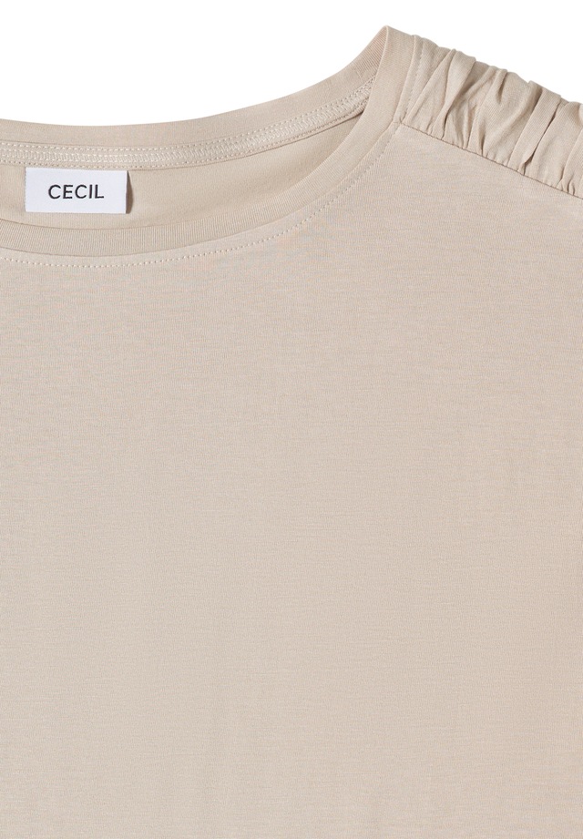Cecil Rundhalsshirt mit Raffung