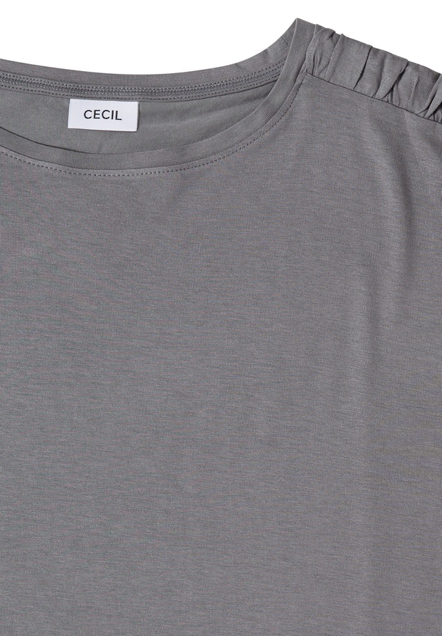 Cecil Rundhalsshirt mit Raffung