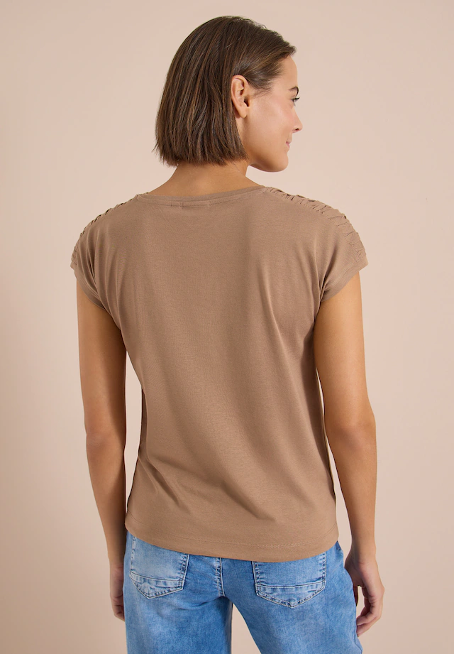 Cecil Rundhalsshirt mit Raffung