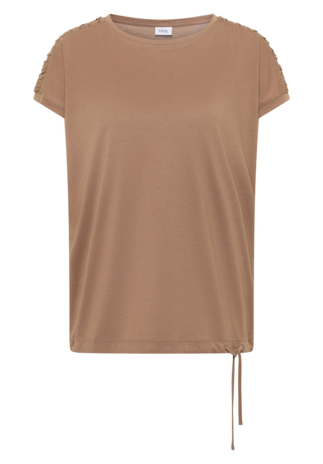Cecil Rundhalsshirt mit Raffung