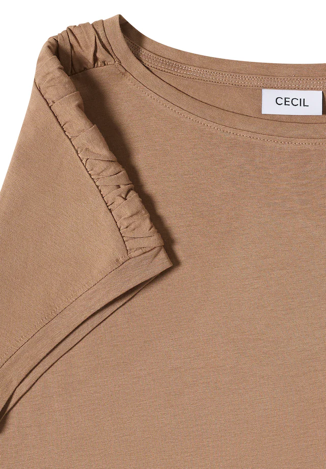 Cecil Rundhalsshirt mit Raffung