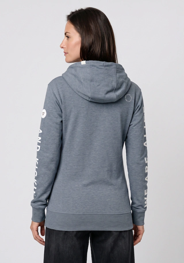 Alife & Kickin Sweatjacke »JessyAK A« leichte Kapuzensweatjackemit Logo-Schriftzug auf den Ärmeln
