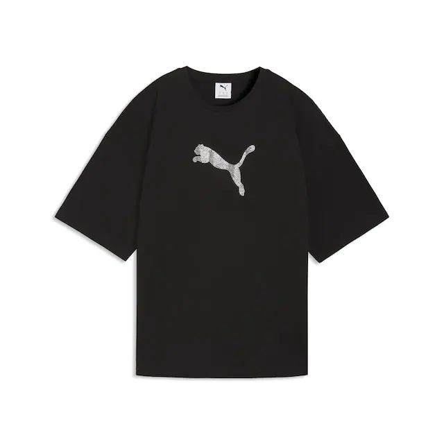 PUMA T-Shirt »Essentials Graphics Bedazzled Oversized T-Shirt Damen«